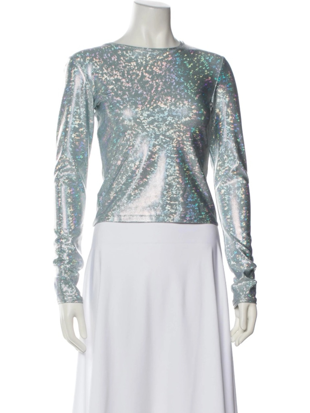 Saks Potts metallic-print top